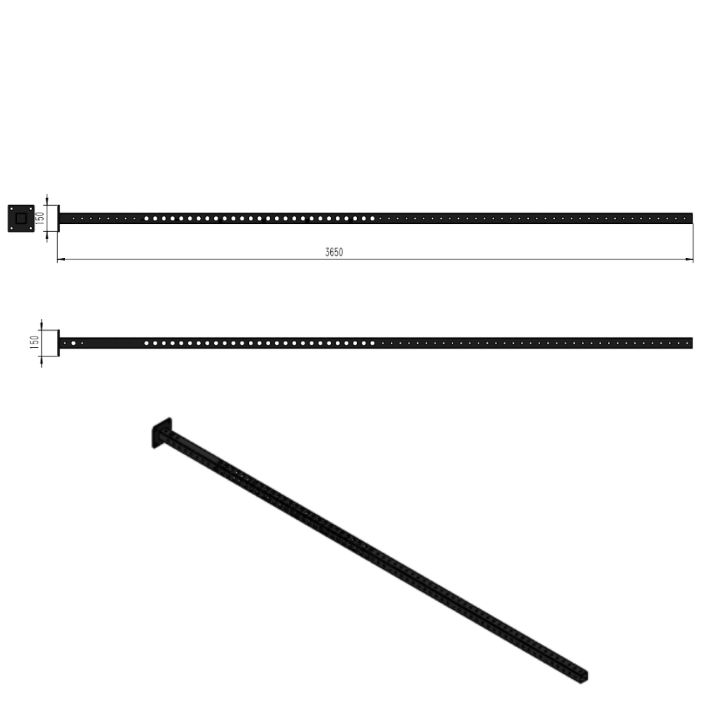 Force USA 12FT Upright - Lasercut Holes & Numbers