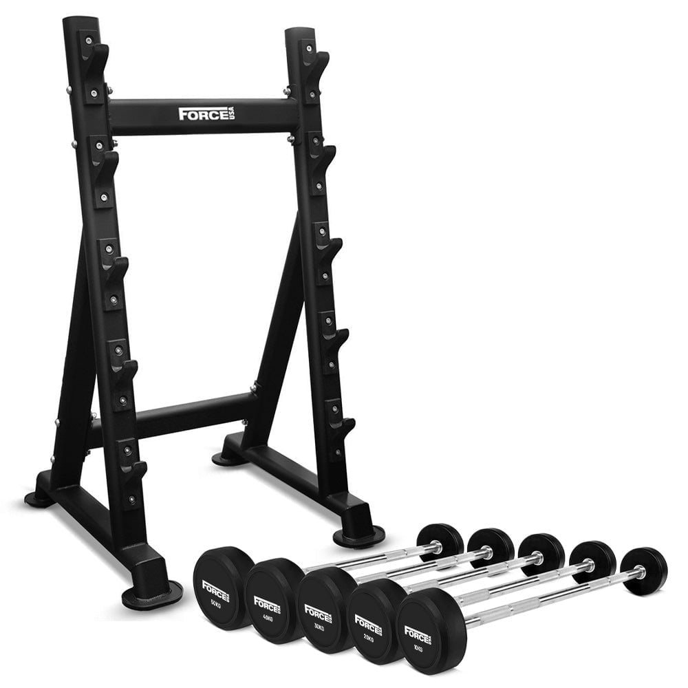 Force USA Fixed Straight Barbell Set and Stand