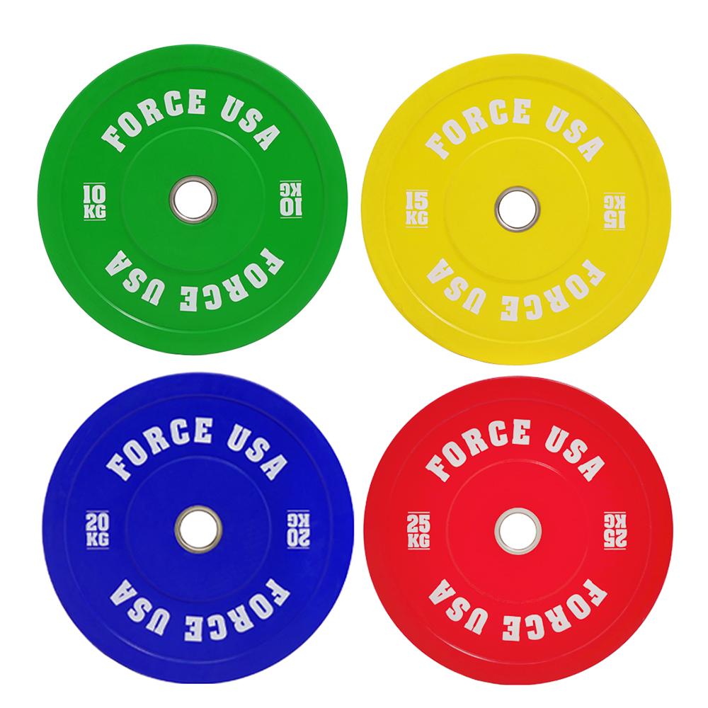 Force USA Pro Grade Coloured Bumper Plates (Sold individually)