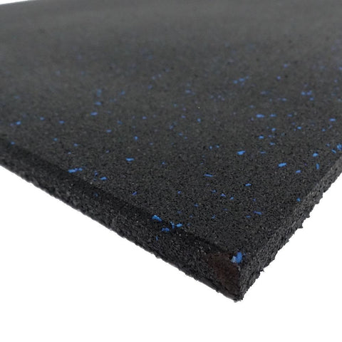 Home & Fitness Rubber Flooring Tile 1M x 1M x 15MM with 6% Blue Fleck