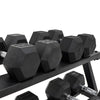 1-20kg Rubber Hex Dumbbell & 3 Tier Rack Package